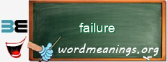 WordMeaning blackboard for failure